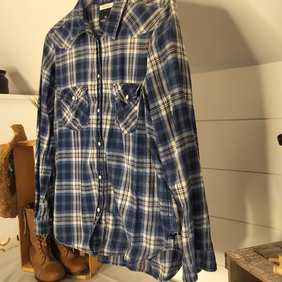 American Eagle Outfitters Boyfriend Fit Flannel Size M - Picture 4 of 10